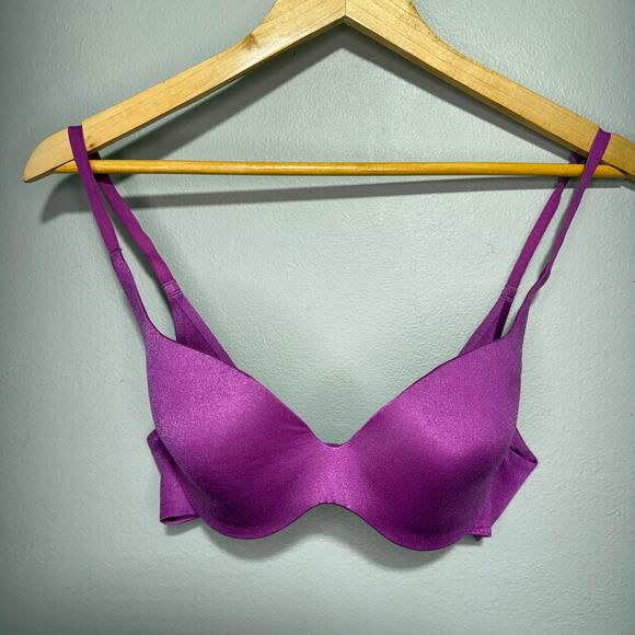 Victoria’s Secret Lined Demi Bra 34C Purple Smooth Underwire Adjustable Straps - Picture 1 of 6